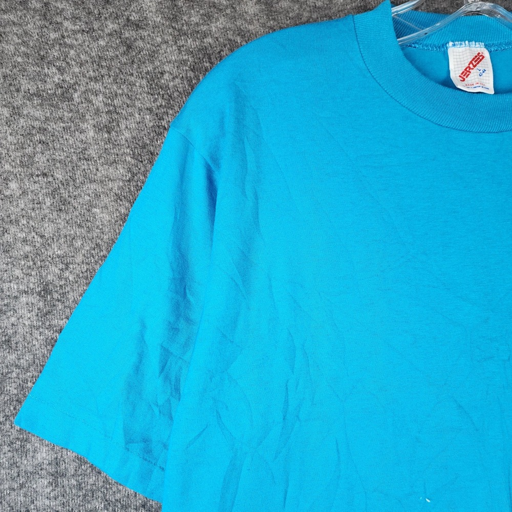 Jerzees T Shirt Mens L Vintage Z 108 Fm Radio Blue Single Stitch Jerzees Euc View 5